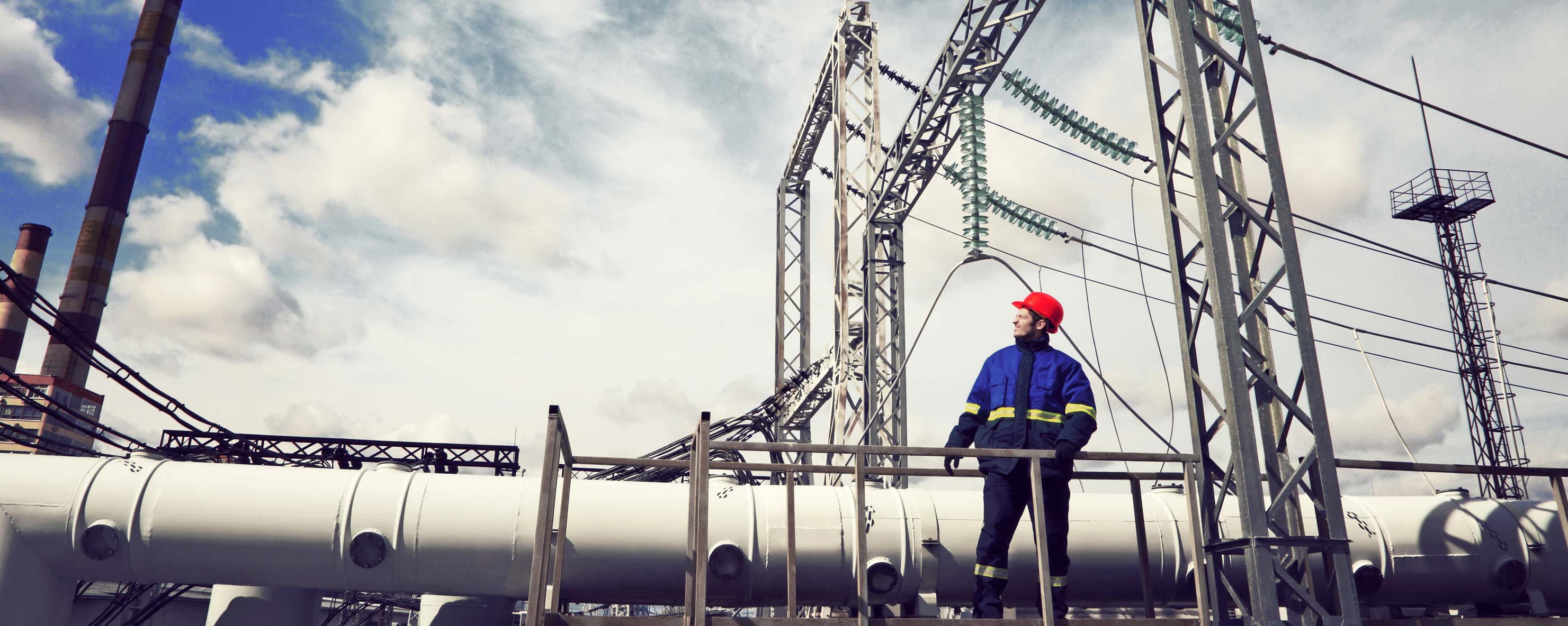 Worker at a power plant